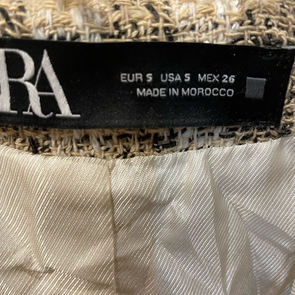 New Zara Checkered Texture Blazer Small - Picture 2 of 3